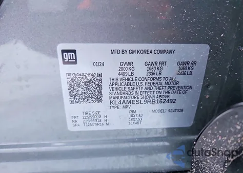 2024 Buick Encore Gx Sport Touring z USA, uszkodzony, nr VIN KL4AMESL9RB162492